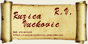 Ružica Vučković vizit kartica